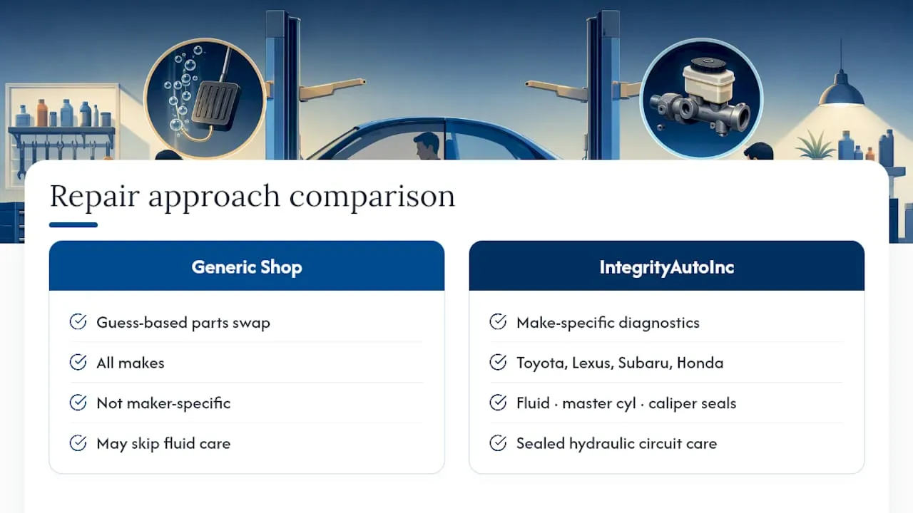 Getting Your Soft Brake Pedal Fixed Right the First Time — overview diagram