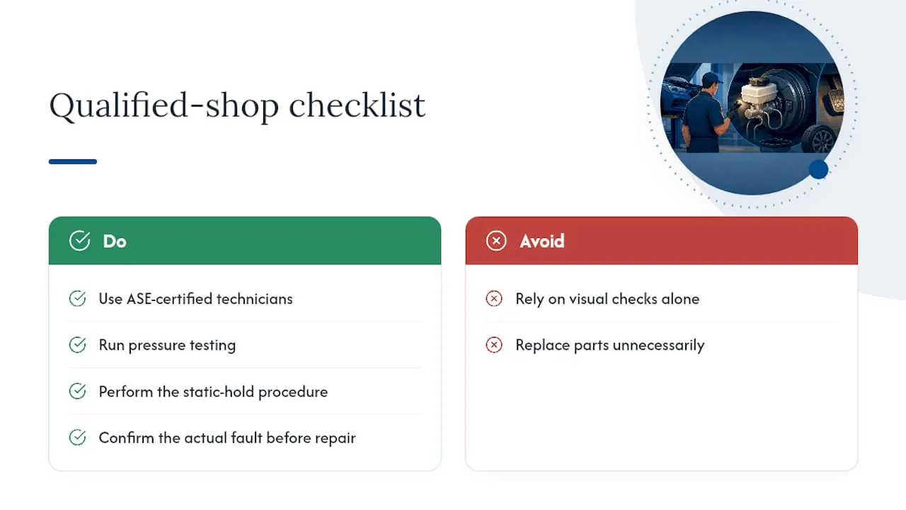 Why a Qualified Shop Matters for Brake Repairs — overview diagram
