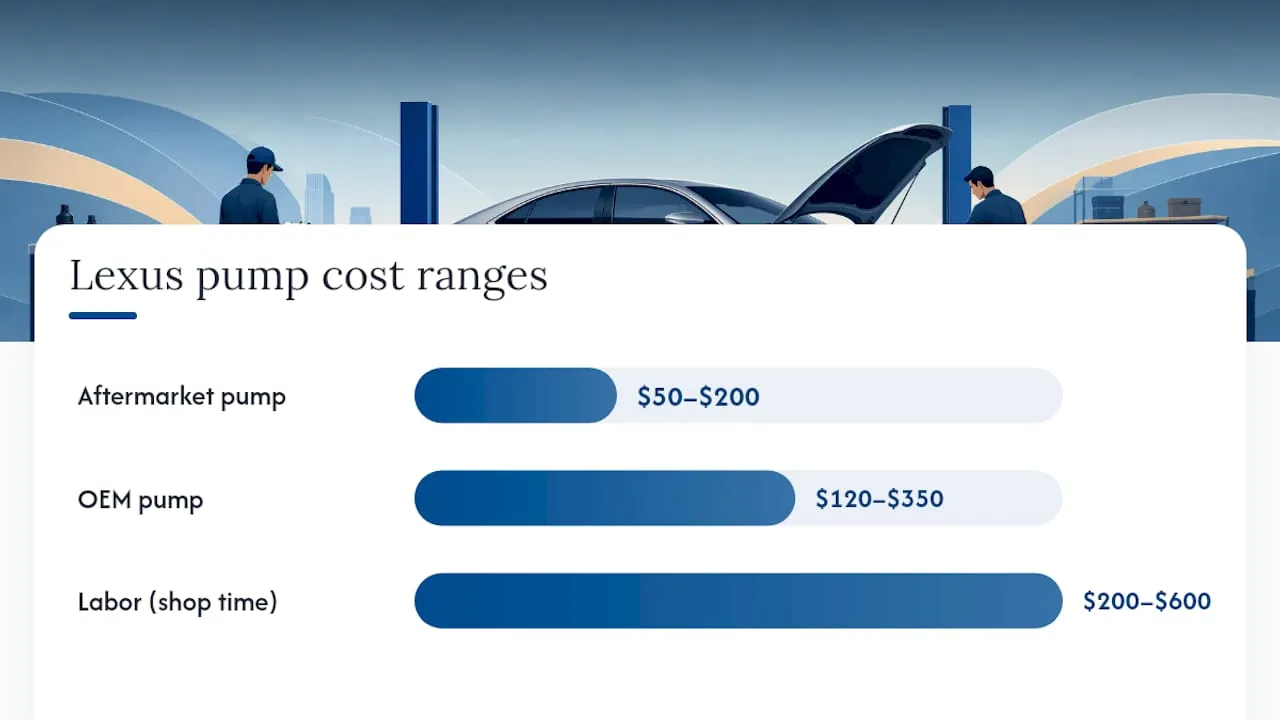 Water pump parts and labor cost ranges
