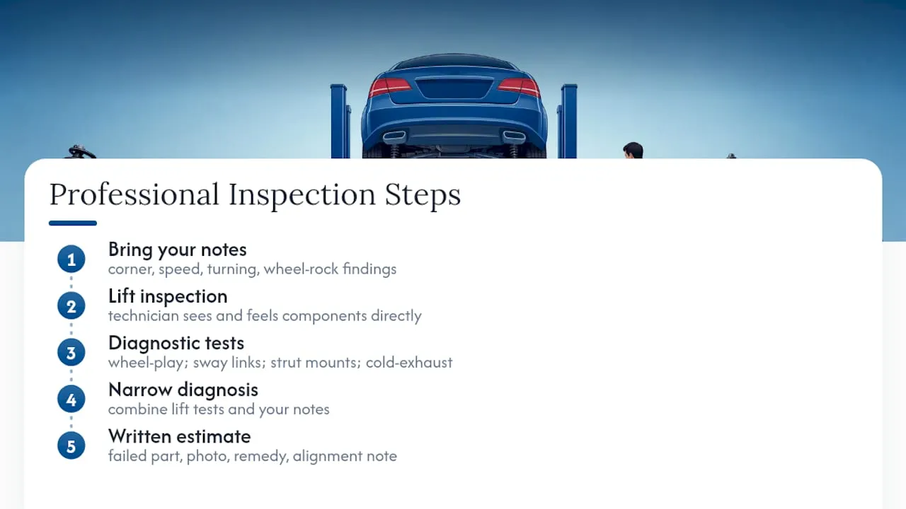 What a Professional Suspension Inspection Involves — overview diagram