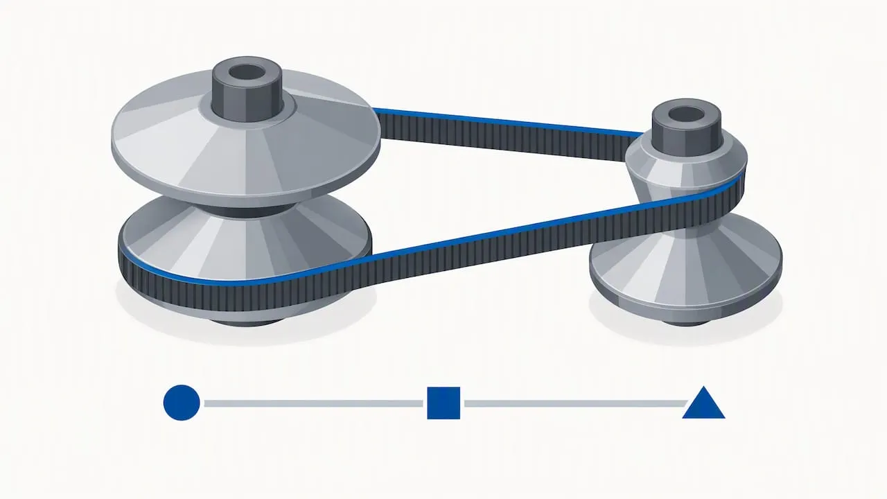 Illustration of CVT pulley ratio changes